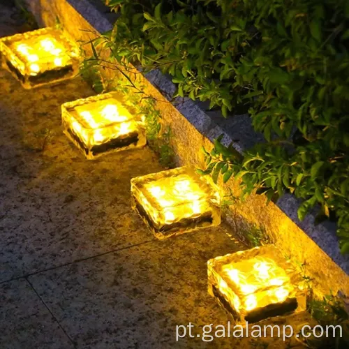 Luzes solares elegantes do jardim com design de vidro de cristal